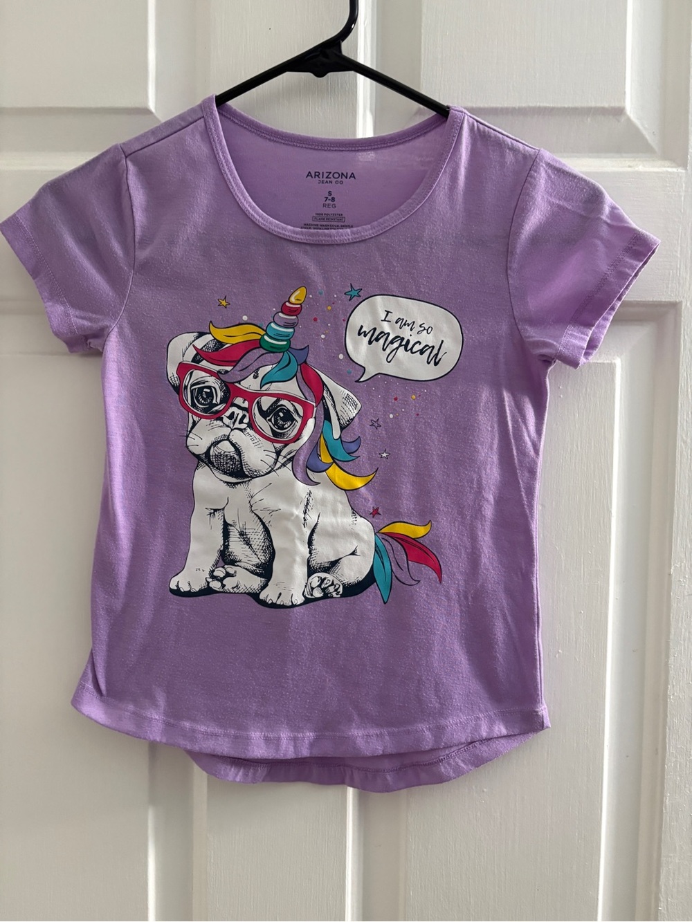 Arizona Jean Company Kids' Lavender 'I Am So Magical' Unicorn Puppy Graphic Tee